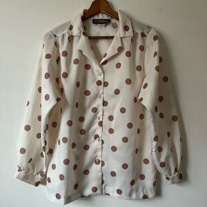 Vintage 70s Smith & Jones polka dot blouse